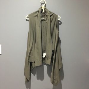 Rick Owens Drkshdw Taupe Sleeveless Vest